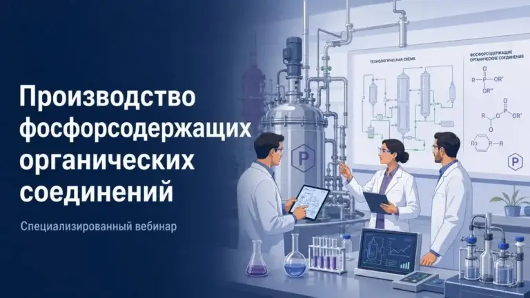 Вебинар «МСТХ. Производство фосфорсодержащих органических соединений: современные методы, экономика процесса и ответы на главные вопросы технолога»
