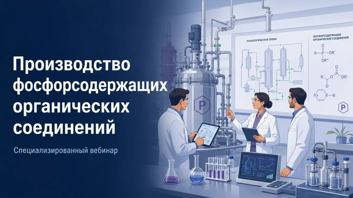 Вебинар «МСТХ. Производство фосфорсодержащих органических соединений: современные методы, экономика процесса и ответы на главные вопросы технолога»